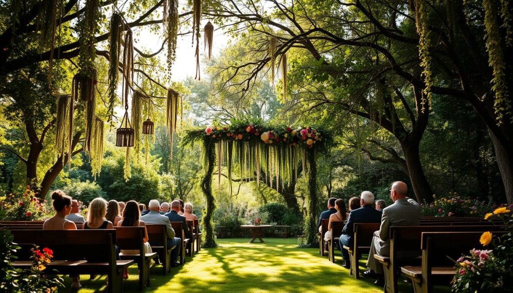 bohemian ceremony decor