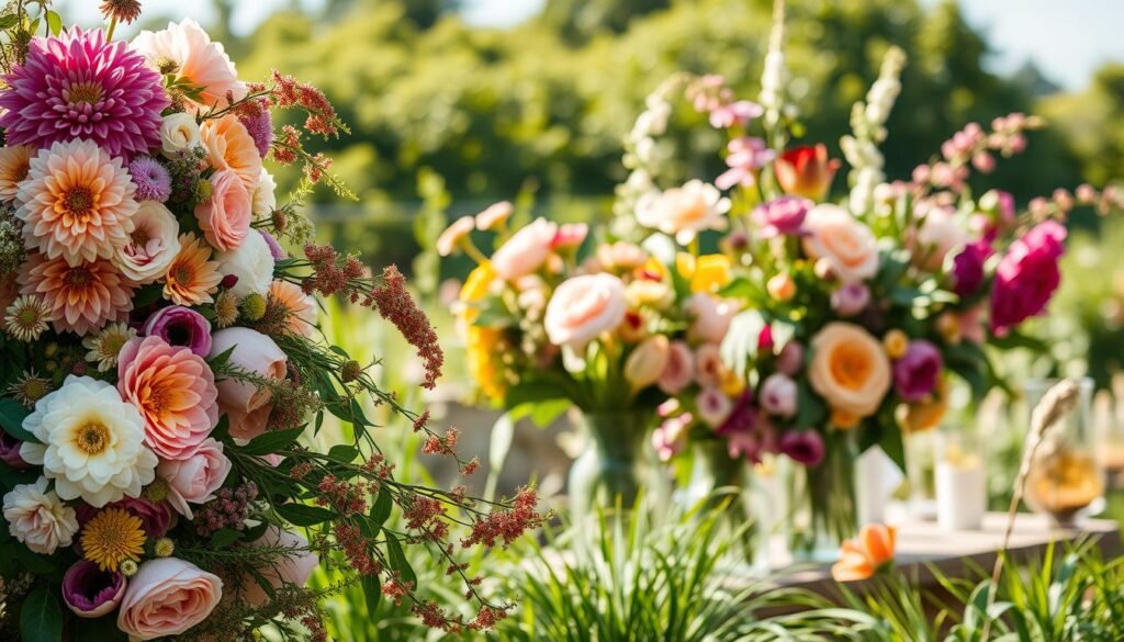 bohemian floral arrangements