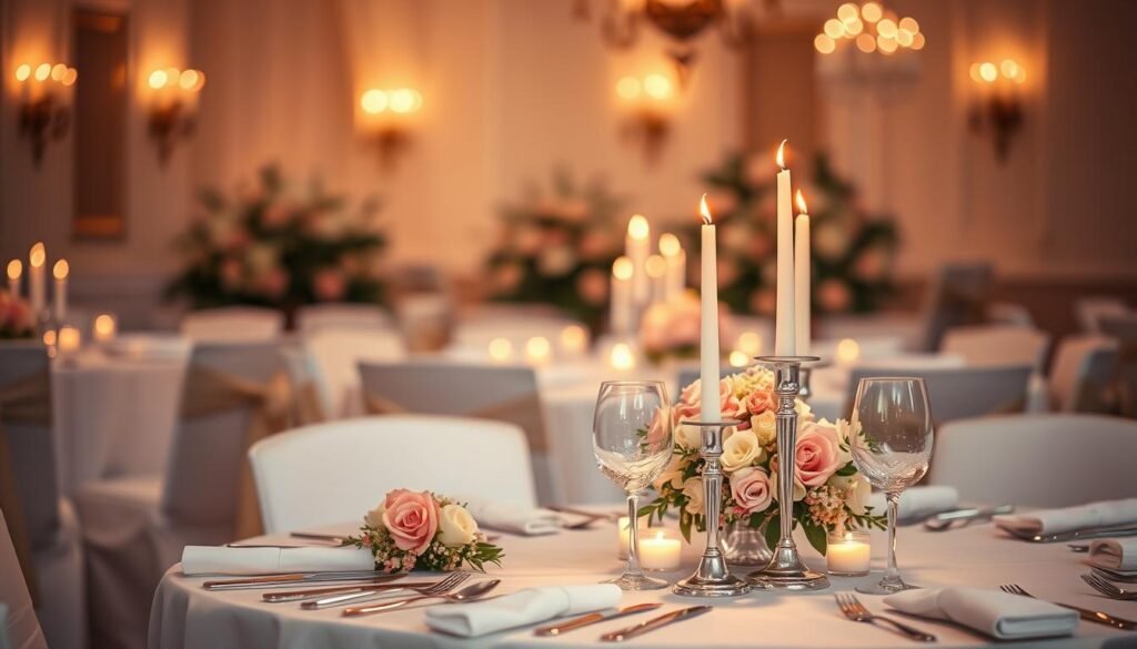 candlelit wedding tables