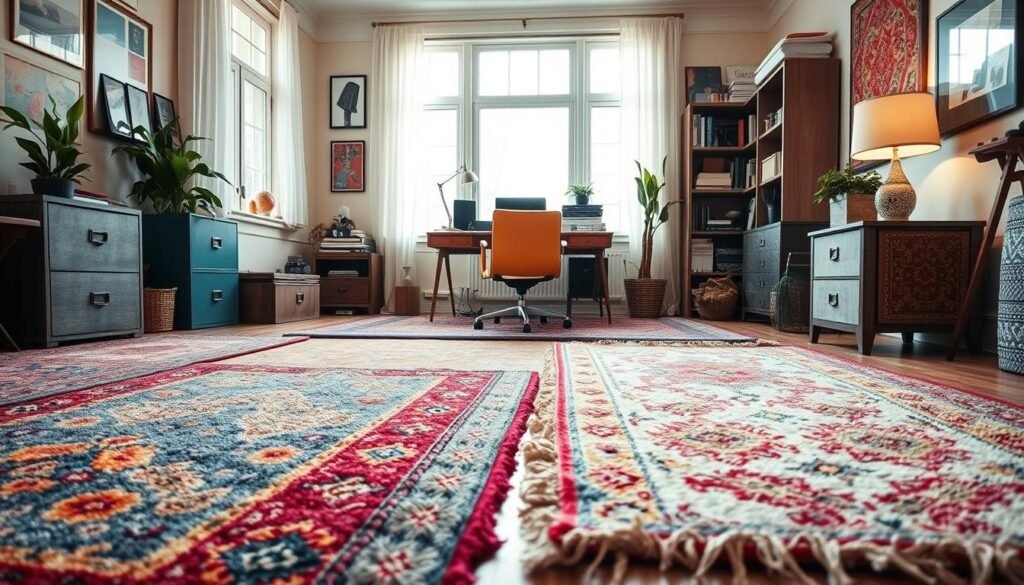 eclectic home office rugs