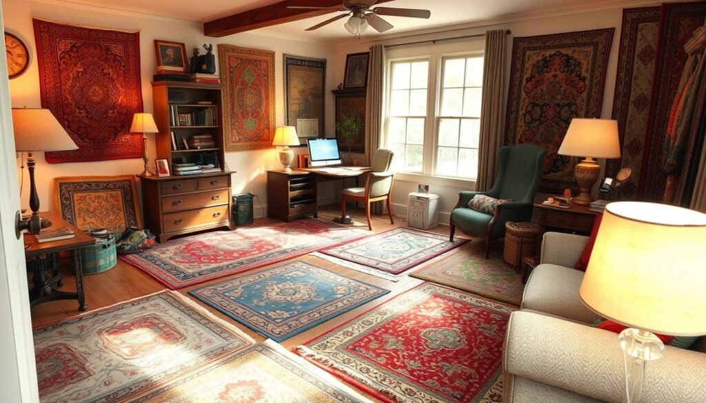eclectic office rugs