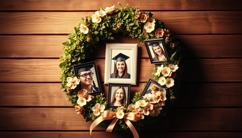 graduation photo wreath