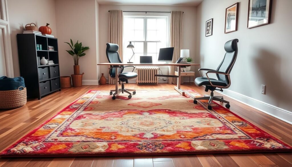 home office rug size guide