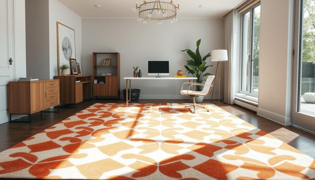 synthetic fiber rugs for home office