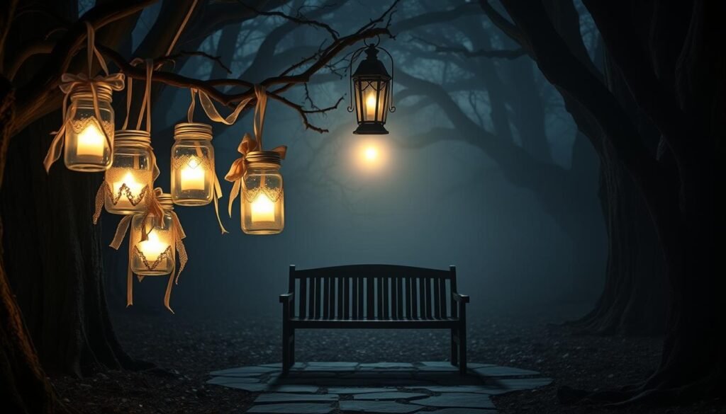 DIY Mason Jar Ghost Luminaries